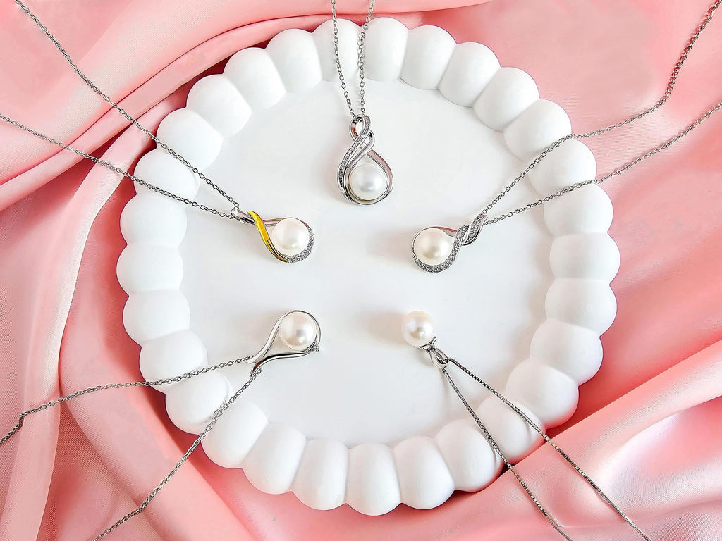 Gifts For Wife Wedding Anniversary - Christmas Gifts For Wife -AAA+ Real Pearl Necklaces For Women (18k Gold Platting 925 Sterling Silver) Christmas Ideas Birthday Freshwater Pearl Necklace