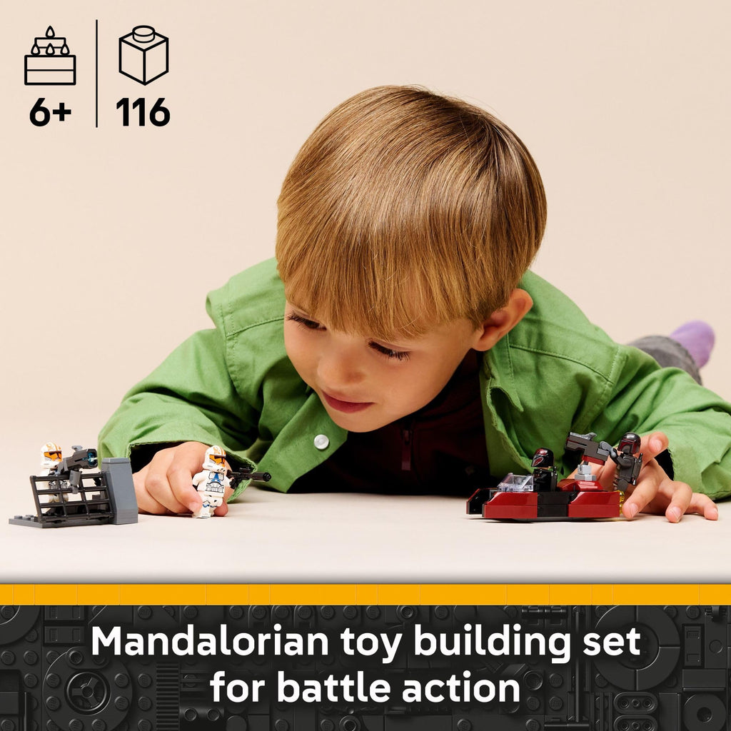 LEGO Star Wars Siege of Mandalore Battle Pack Building Toy for Boys & Girls - The Mandalorian Pretend Play Set W/4 Character Minifigures for Kids & Fans, Ages 6+ - Gift Idea for Birthdays - 75449