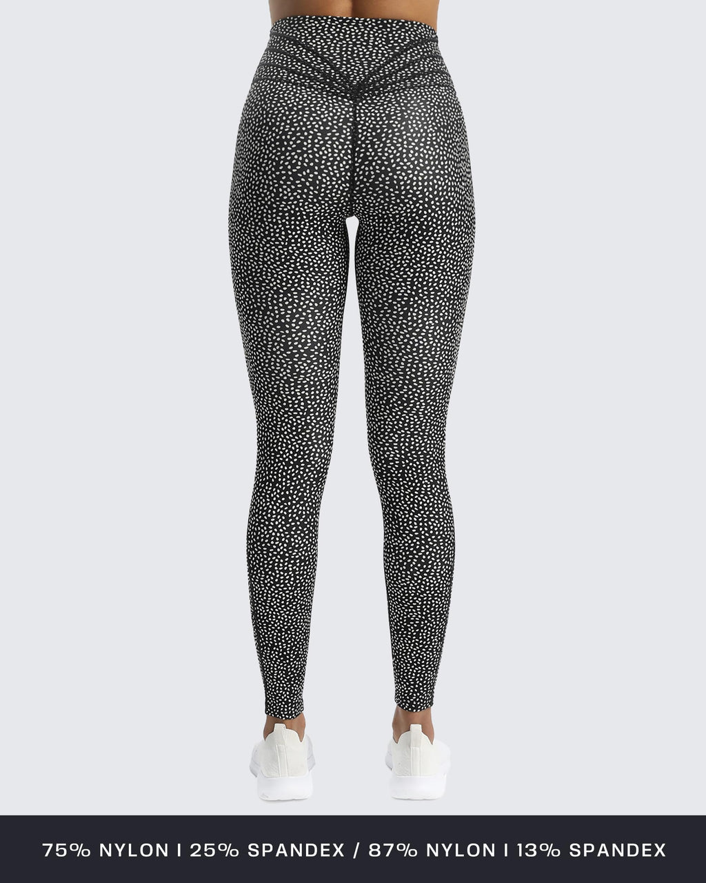 Aoxjox High Waisted Workout Leggings for Women Trinity Yoga Pants 26.5" (Blackness Dot Print, 3X-Large)