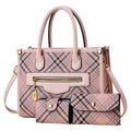 Purses and Handbags for Women, 3Pcs Women's Handbags Fashion PU Leather, Tote Shoulder Top Handle Satchel Purse Bags Adjustable Strap Work Satchel with Wallet (pink)