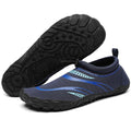 Mishansha Barefoot Shoes for Men Lightweight Water Shoes Men Quick Dry Swim Aqua Five Toe Beach Shoes Blue Black-E0153 13.5 Women/11.5 Men