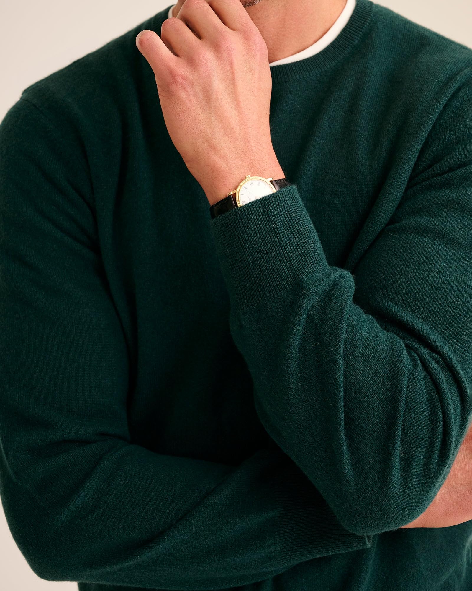 The Original Cashmere Crewneck Sweater Men's (US, Alpha, X-Large, Regular, Regular, Pine)