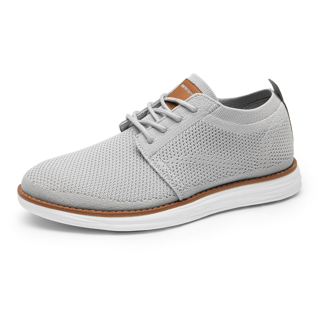 Bruno Marc Men's KnitFlex Breeze Mesh Oxford Sneakers - Breathable Business Casual Shoes Lightweight & Comfortable Walking Shoes for Men, Size 12,Grey,GRAND-01