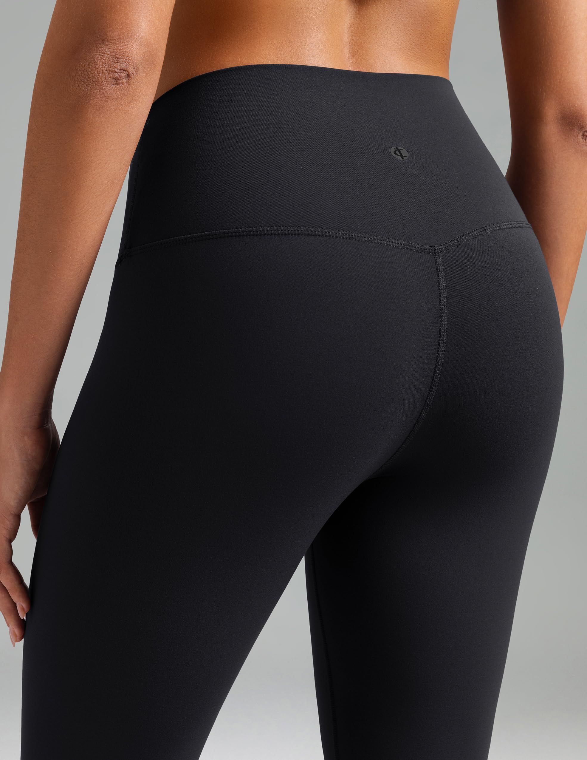 Colorfulkoala Women's Dreamlux High Waisted Workout Leggings 25" Inseam 7/8 Length Yoga Pants (XS, Black)