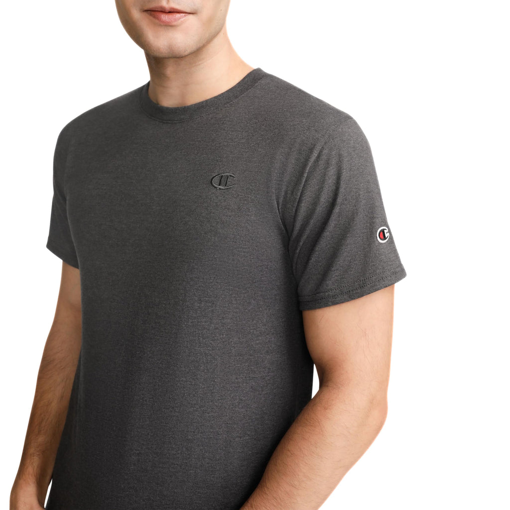 Champion Classic, Everyday Tee, Comfortable Soft Men's T-Shirt (Reg Tall), Granite Heather, 4X-Large Big