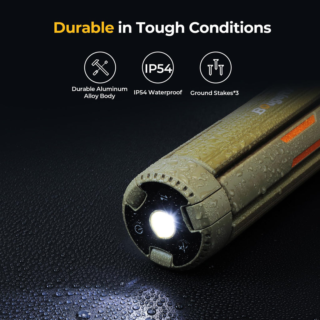 BougeRV Upgraded Telescopic Camping Light, 15600mAh Rotatable Electric Lantern, Collapsible Outdoor Light, Cordless Flashlight, Waterproof, Tent Lamp for Camping, Emergency, Hiking, Outdoor