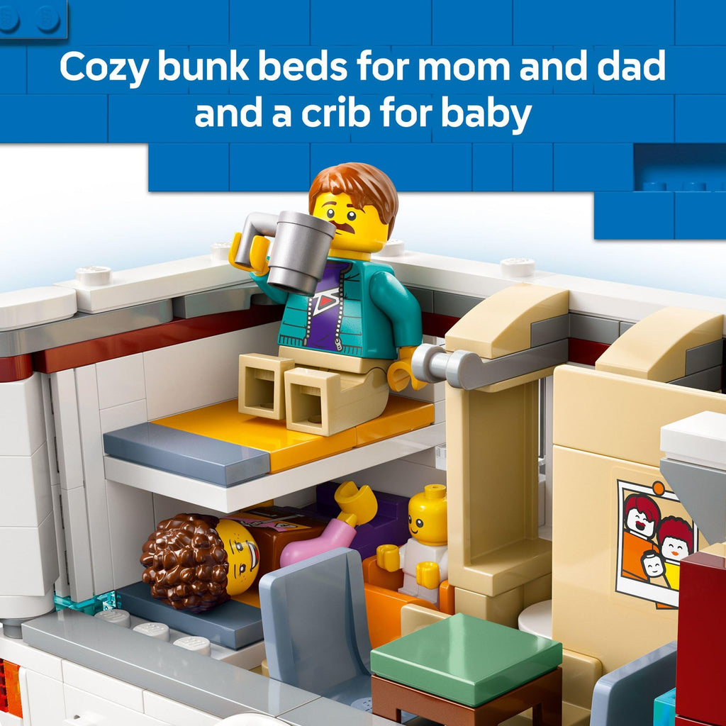 LEGO City Holiday Adventure Camper Van Building Toy Set - Vacation Toy for Kids, Boys and Girls, Ages 6+ - Includes 3 Minifigures and Accessories - Gift Idea for Birthdays & Holidays - 60454