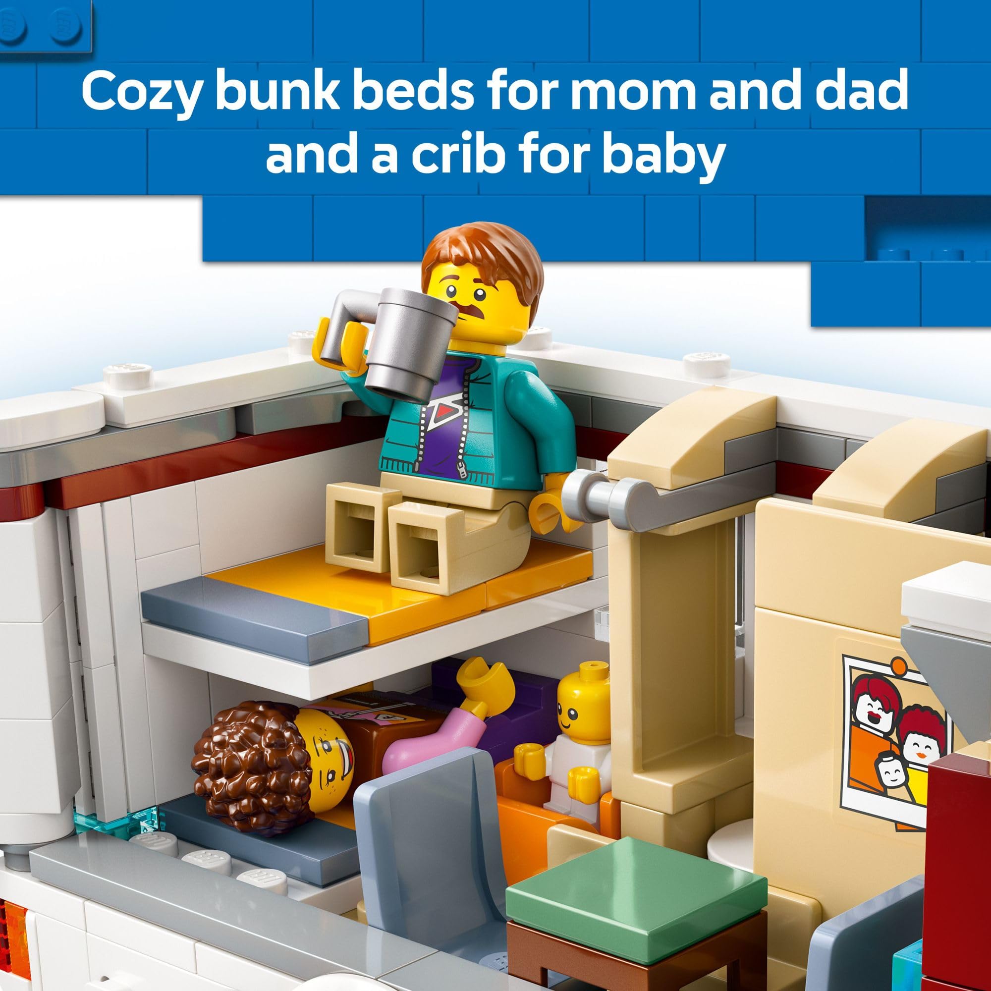 LEGO City Holiday Adventure Camper Van Building Toy Set - Vacation Toy for Kids, Boys and Girls, Ages 6+ - Includes 3 Minifigures and Accessories - Gift Idea for Birthdays & Holidays - 60454