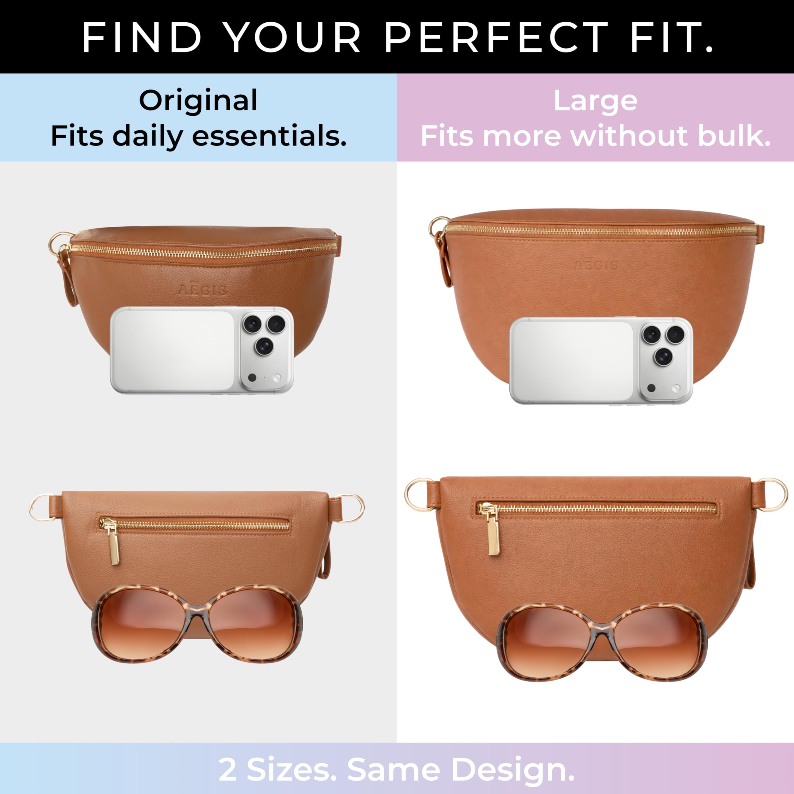 RFID Crossbody Bags for Women, Anti-Theft Sling Bag for Travel, Faraday Fabric Blocks 99% 5.G, Wi.Fi, Cell Phone Towers | Includes Two Removable Straps, Small Brown