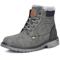 Mishansha Boy's Girl's Winter Snow Boots Waterproof Kids Hiking Boots Cold Weather Outdoor Fur Lined Warm Walking Boot Shoes Grey 12.5 Little Kid