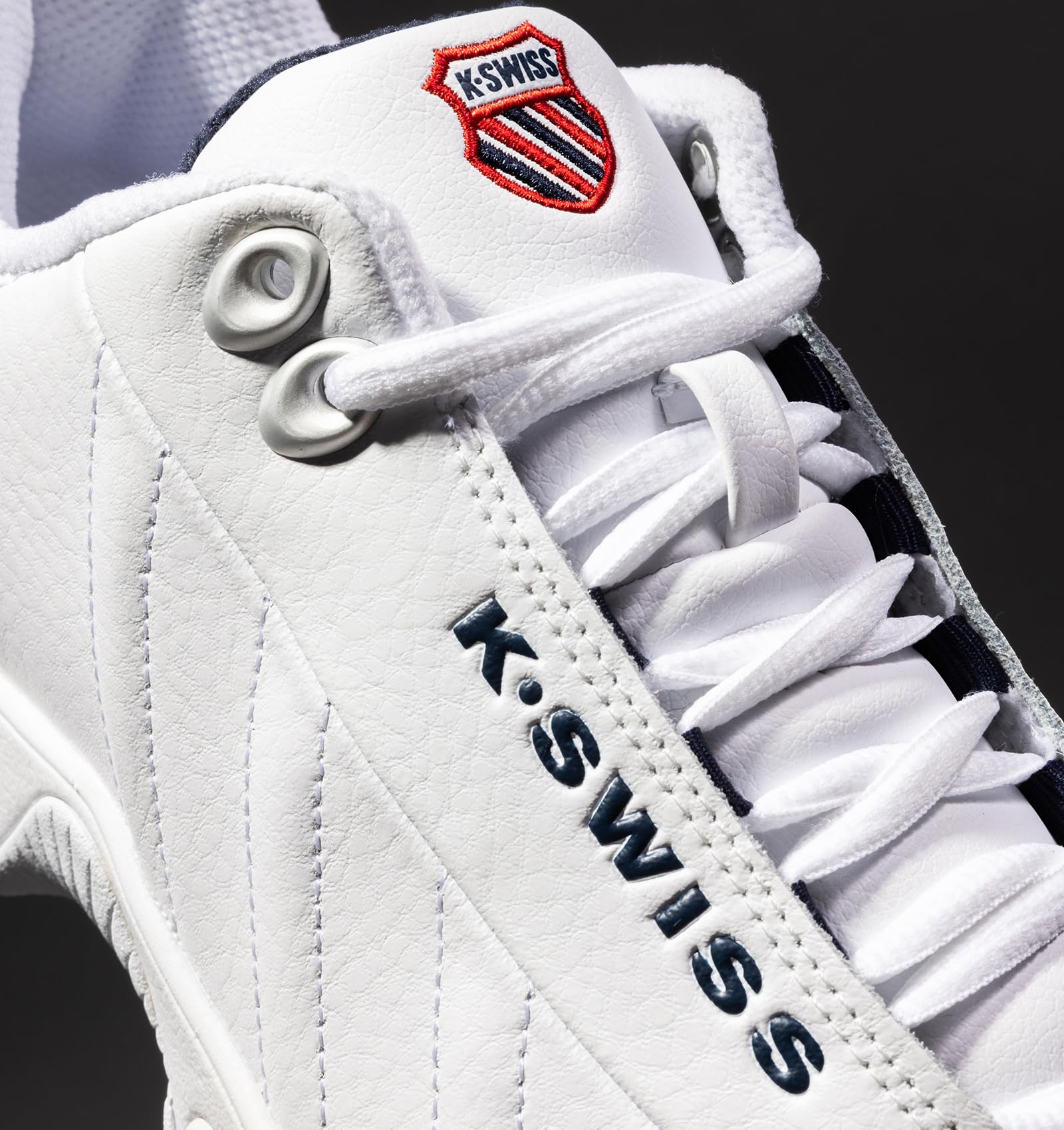 K-Swiss Men's ST329 CMF Sneaker, White/Navy/Red, 13 XW