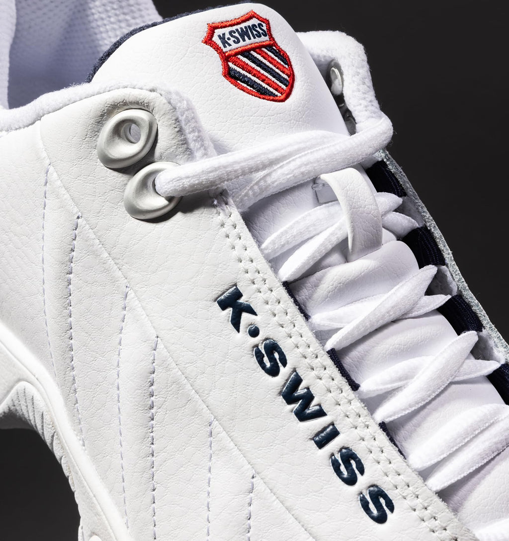 K-Swiss Men's ST329 CMF Sneaker, White/Navy/Red, 10.5 XW