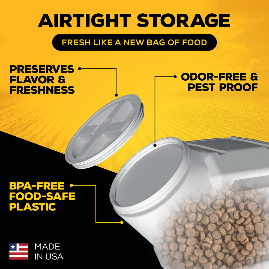Gamma2 Vittles Vault Pet Food Storage Containers - Sealed Dog and Cat Food Storage Container, Fits up to 25lbs, Made in the USA - [12"L x 13.75"H]