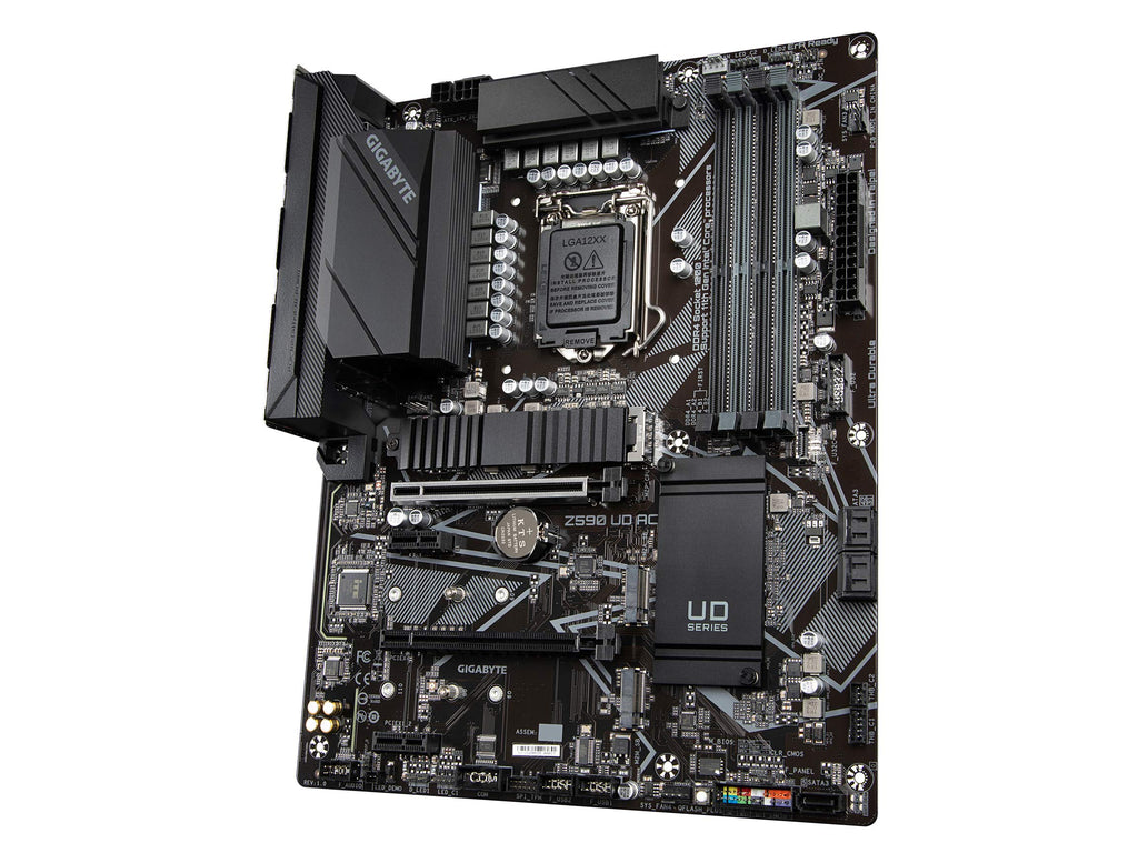 GIGABYTE Z590 UD AC (LGA 1200/ Intel Z590/ ATX/ Triple M.2/ PCIe 4.0/ USB 3.2 Gen 2/ Intel Wireless-AC/ 2.5GbE LAN/ Motherboard)