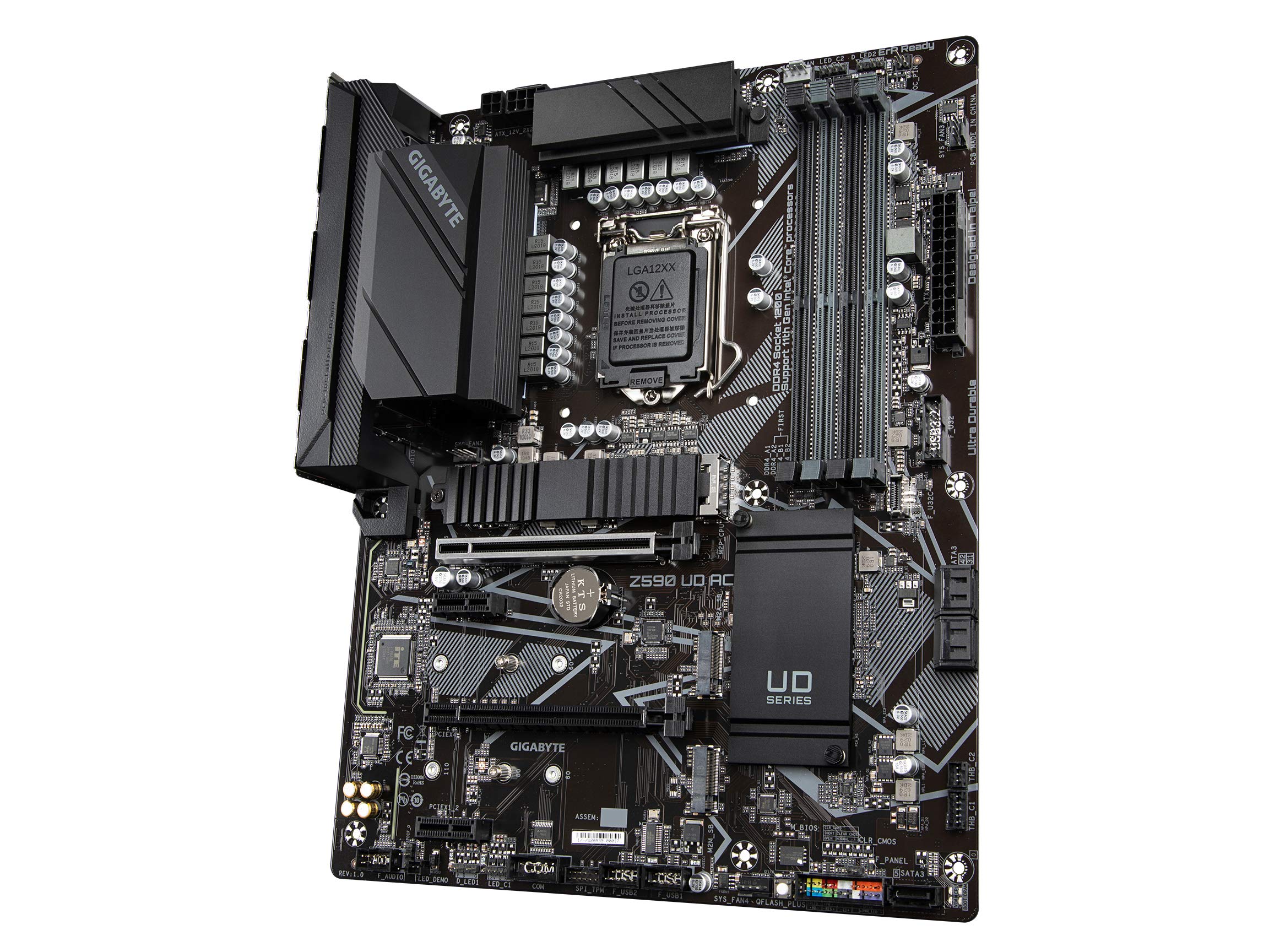 GIGABYTE Z590 UD AC (LGA 1200/ Intel Z590/ ATX/ Triple M.2/ PCIe 4.0/ USB 3.2 Gen 2/ Intel Wireless-AC/ 2.5GbE LAN/ Motherboard)