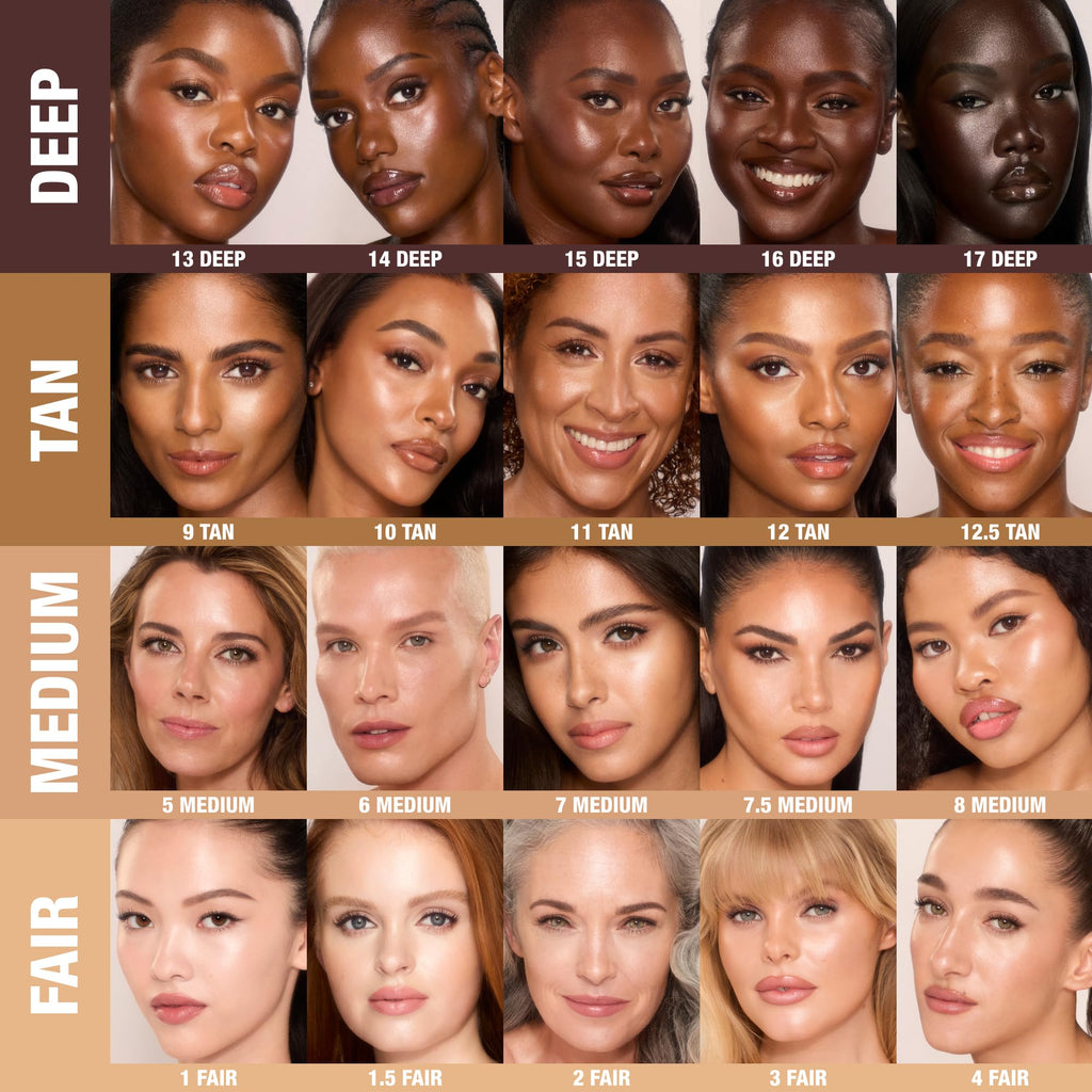 Charlotte Tilbury Unreal Skin Tint & Sheer Glow Hydrating Foundation Stick - Cream Foundation Makeup with Sheer-to-Light Coverage & a Buildable Formula - Blurring, Smoothing & Nourishing - 1 Fair