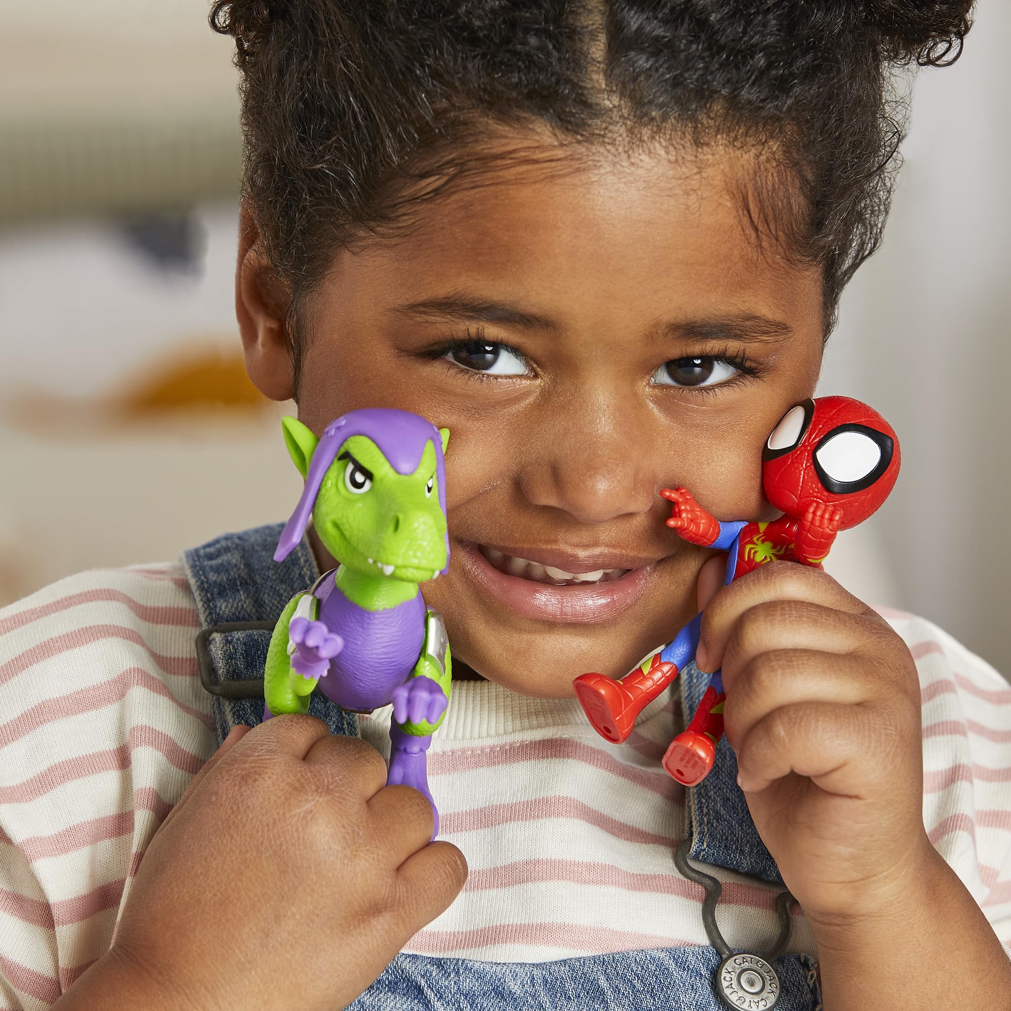 Marvel Spidey and His Amazing Friends Dino-Webs, Spidey and Goblin Raptor Action Figures Set, Super Hero Toys for Boys and Girls Ages 3 and Up