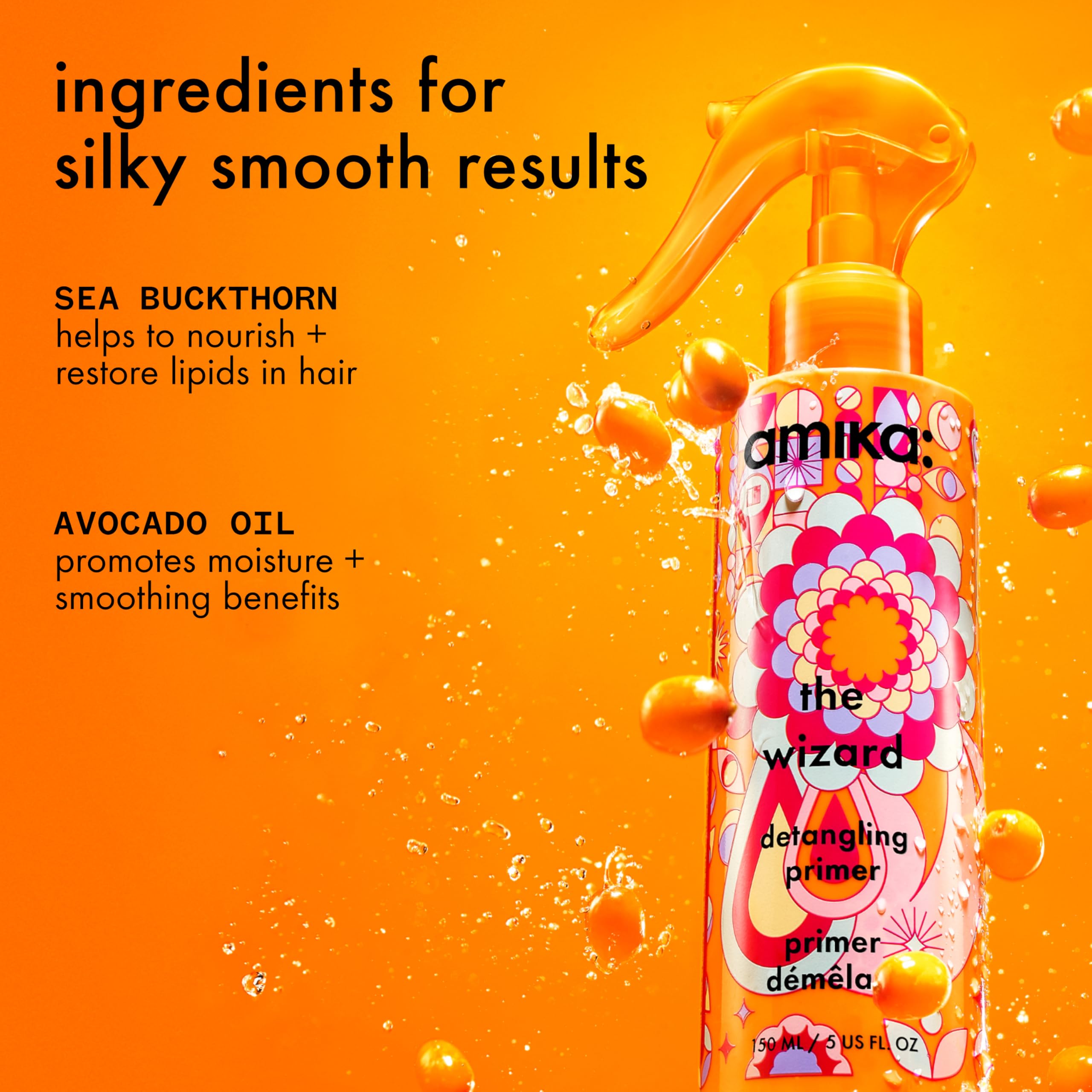 amika the wizard detangling hair primer, 150ml