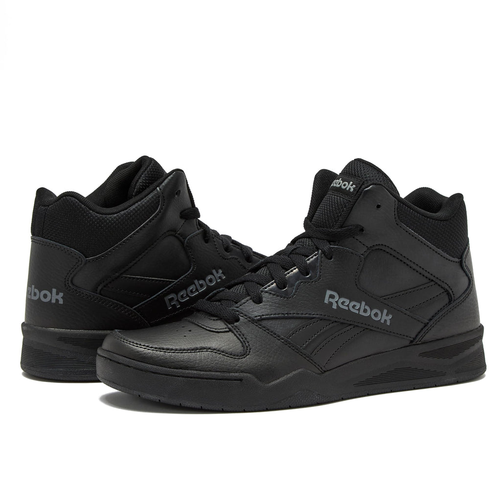 Reebok Royal BB4500 Hi2 High Top Sneakers for Men, Black or White Mens Basketball Shoes, Medium or Wide Width Size 7 to 14 Athletic Mens Shoes, Black/Alloy, 10.5 Medium