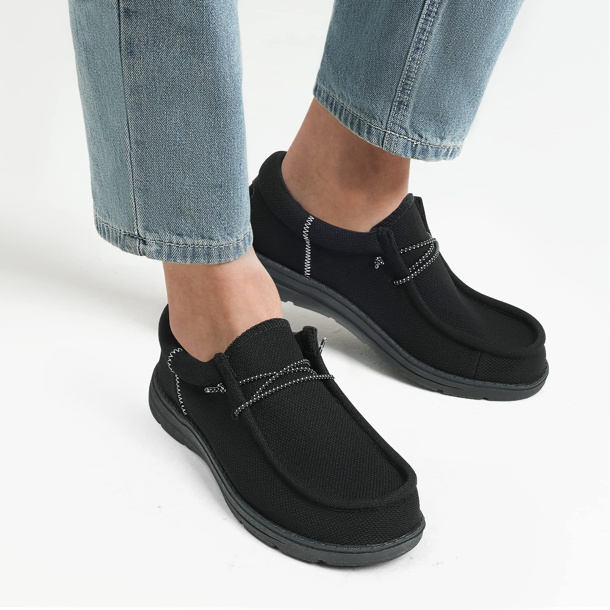 Bruno Marc Men's Arch Support Casual Slip-on Shoes Loafers for Men Non Slip Comfortable Boat Shoes,Size 13,Black,SBLS2302M