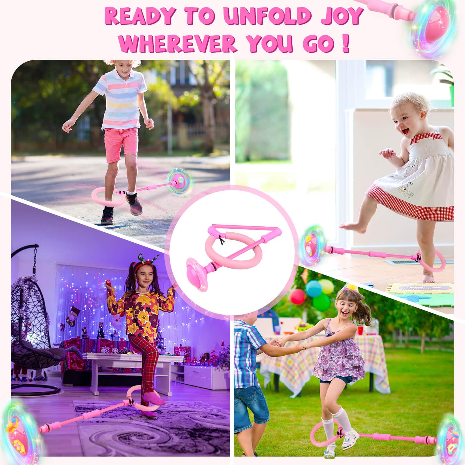 Getatoy Ankle Skip Ball for Kids: Toys for 4-8 Years Old Girls, Skip Ball Toy for Girls, Outdoor Toys Gifts for Kids Ages 8-12 6-8 Skip Toy 8 Year Old Girl Birthday Gift