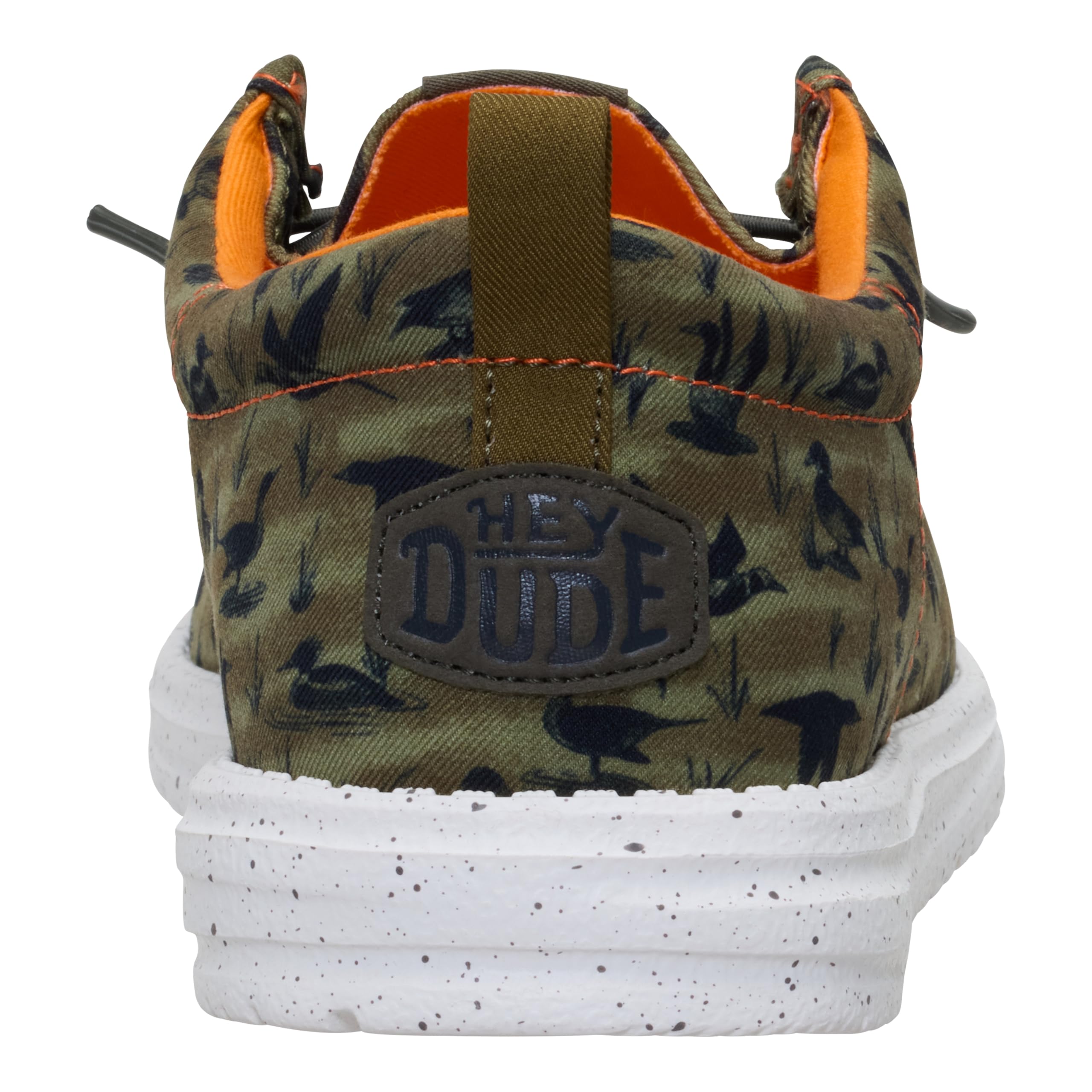 HEYDUDE Wally Funk Duck Print Dark Olive/Multi 11, Mens Shoes, Slip-on Loafers, Comfortable & Light-Weight