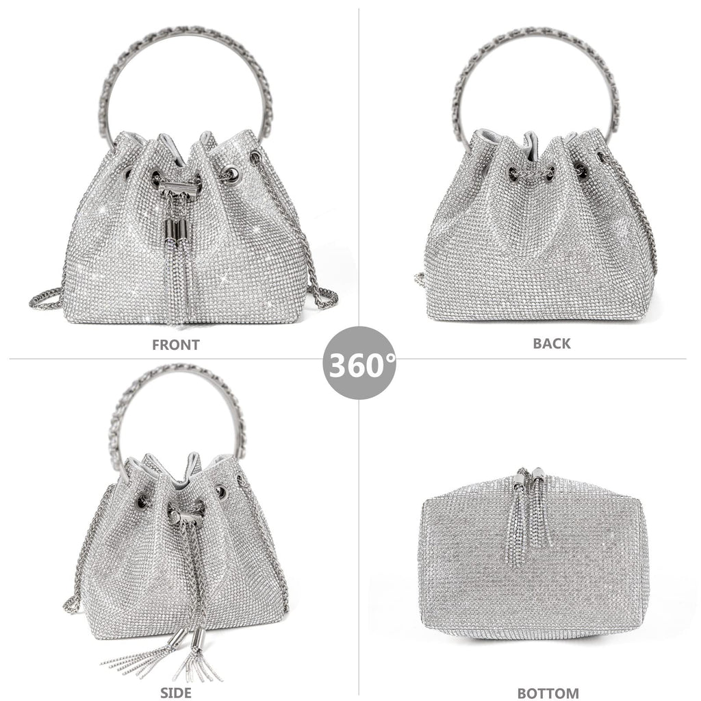 Sweetovo Bling Glitter Purses for Women Fashion Handbags Crossbody Bags Evening Luxury Bags for Party Prom