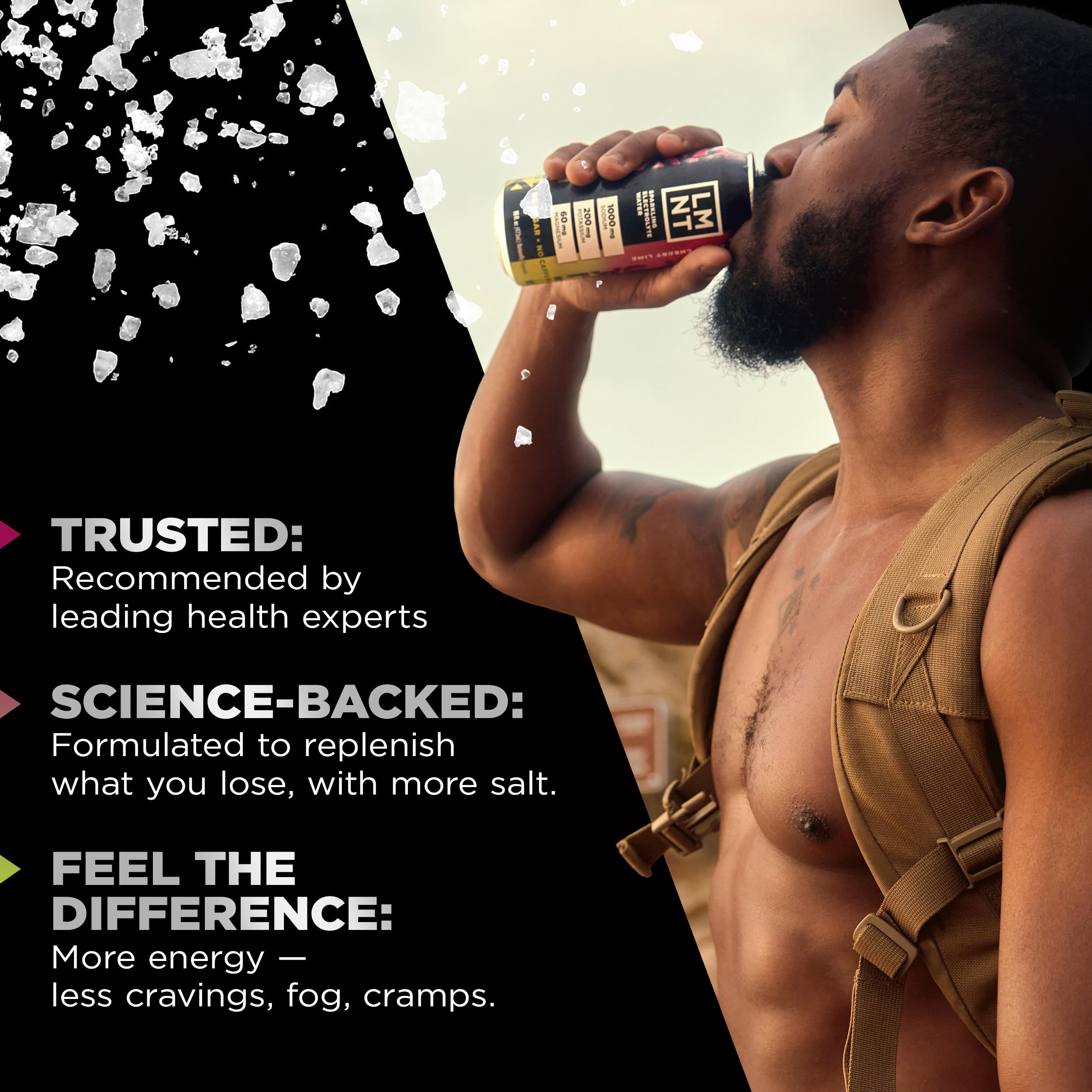 LMNT Sparkling Electrolyte Drink - Black Cherry Lime | 12-Count