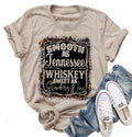Graphic Tees for Women Vintage Graphic Tees Summer Short Sleeve Shirts Casual Country Concert Tops 90s Country Shirts (L, Tennssee-Khaki)