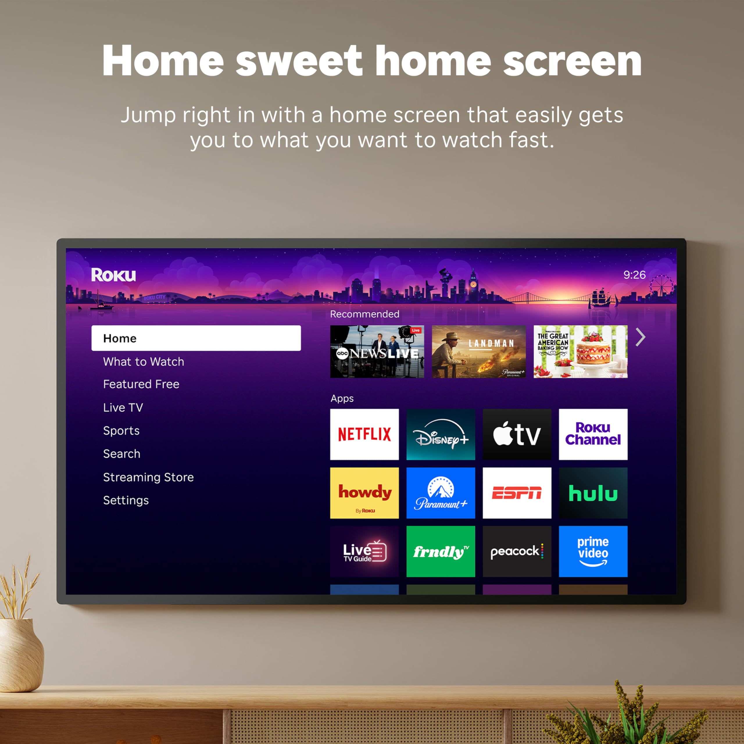 Roku Streaming Stick 4K - HDR & Dolby Vision Roku Streaming Device for TV with Voice Remote & Long-Range Wi-Fi - Free & Live TV
