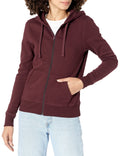 Amazon Essentials Women's Fleece Full-Zip Hoodie (Available in Plus Size), Burgundy, X-Large