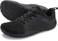 WHITIN Men's Extra Wide Width Barefoot Minimalist Shoes Zero Drop Trail Running Hiking Sneaker Cross Training Walking Gym Workout Lifting All Black 44