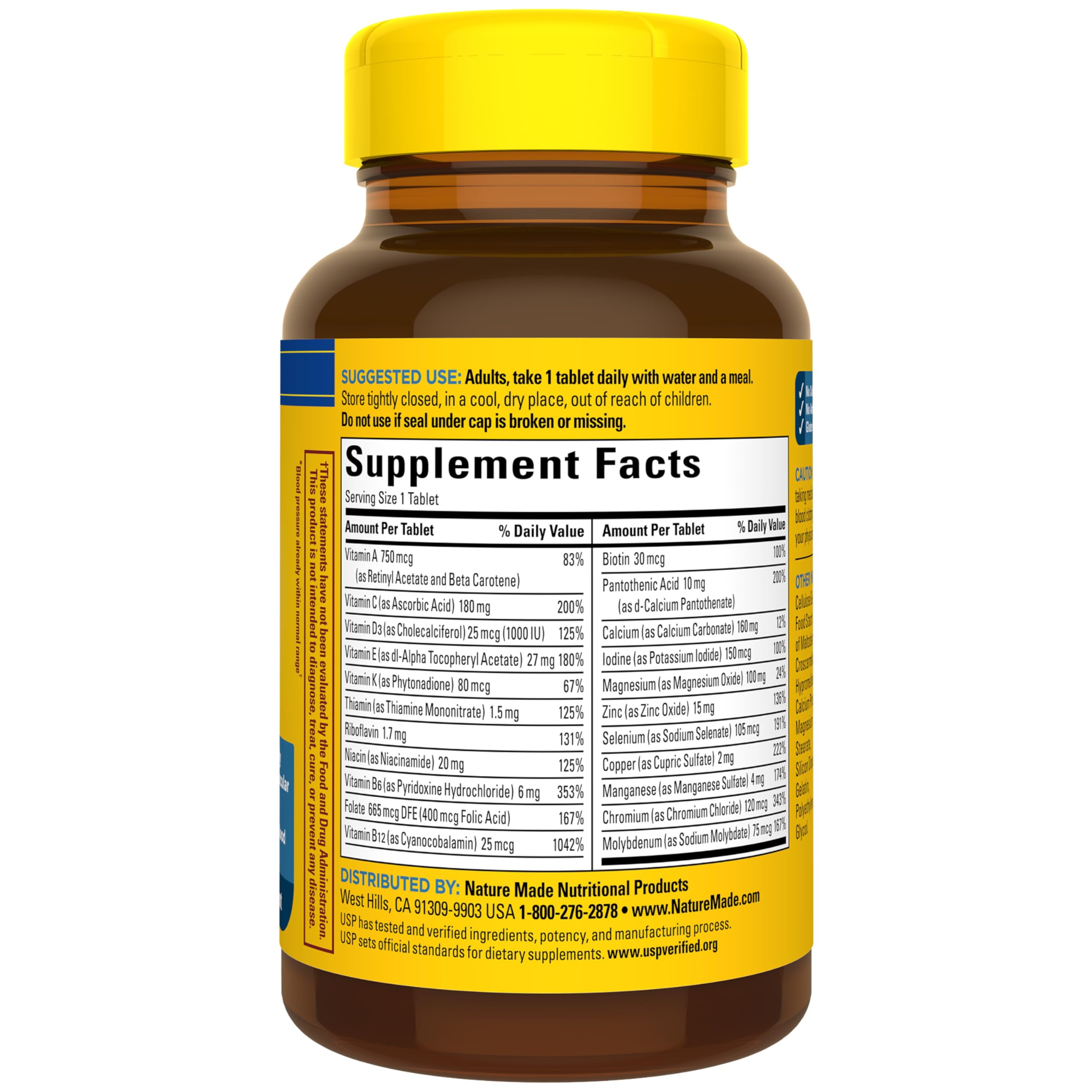 Nature Made Multivitamin for Men Over 50, Mens Multivitamins 50 Plus, Daily Nutritional Support, Nature Made Multi Vitamins, 90 Tablets, 90 Day Supply