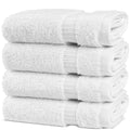 Chakir Turkish Linens | Hotel & Spa Quality 100% Cotton Premium Turkish Towels | Soft & Absorbent (4-Piece Washcloths, White)