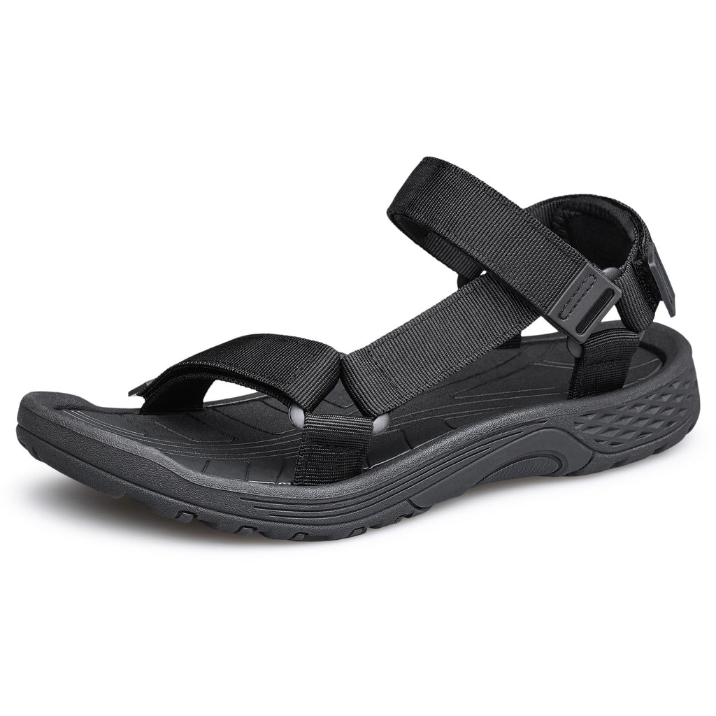 vibdiv Mens Sport Sandals Hiking Open Toe Non Slip Athletic Sandals Walking Casual Comfortable for Summer Outdoor Wading Beach Water Shoes Sandalias de hombre Black Size 13