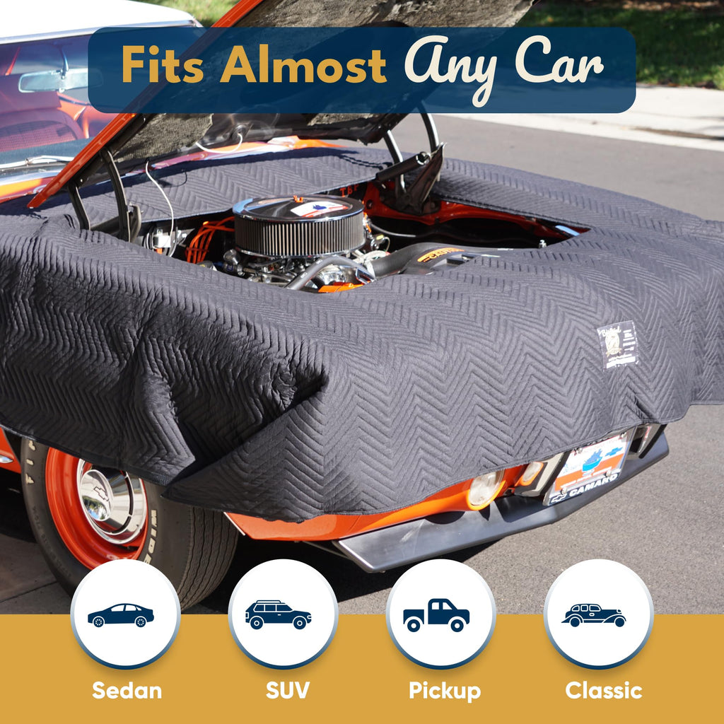 Bob's Original Fender Cover - Complete Engine Compartment Coverage - Fender Covers for Mechanics - Adjustable, Thick and Soft, Fits Multiple Vehicles