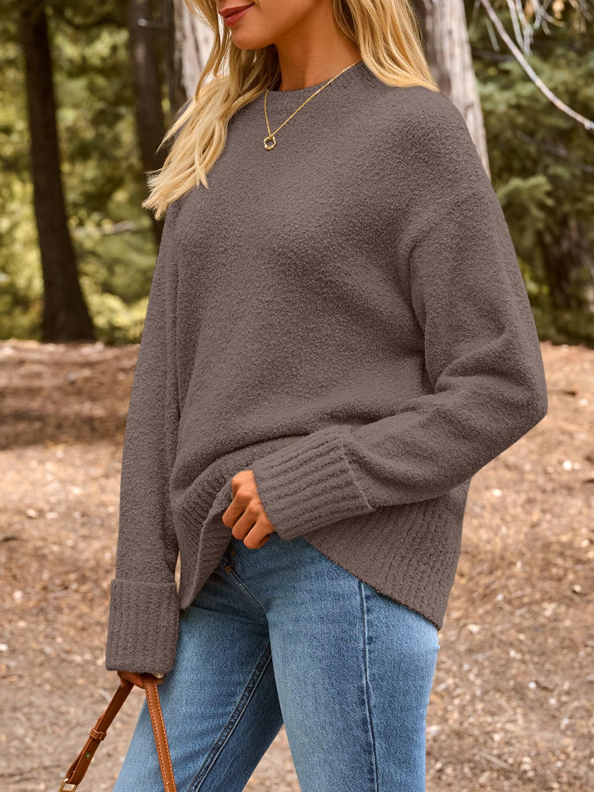 LILLUSORY Oversized Sweater Womens 2025 Fall Fashion Outfits Pullover Long Tunic Old Money Winter Cozy Clothes Cute Crewneck Trendy Knit Chunky Warm Knitted Ladies Top