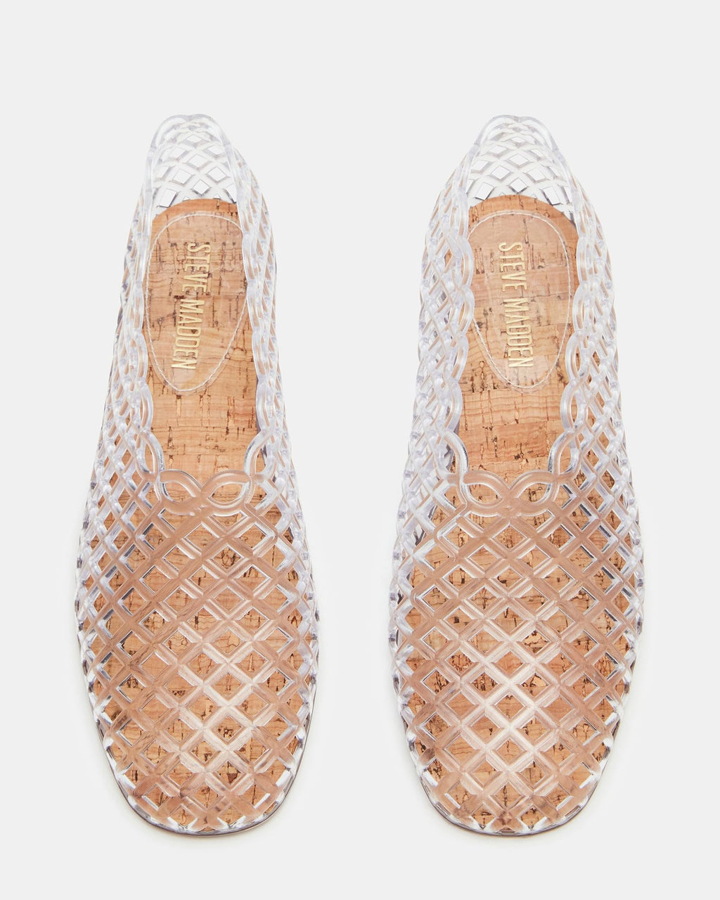 Steve Madden Women's Grove Ballet Flat, Clear, 7
