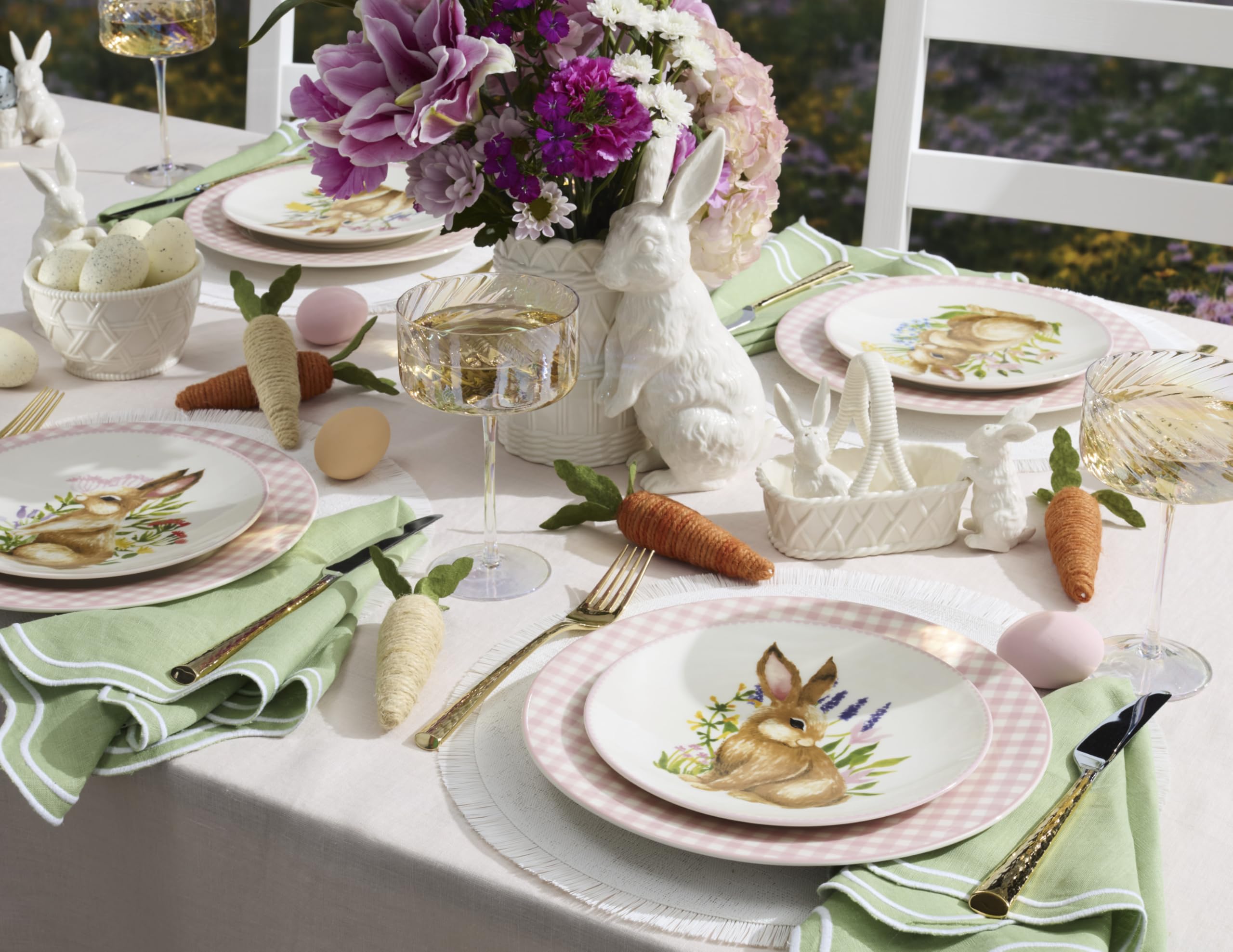 Lenox 897157 Wicker Creek Bunny Candy Dish, Easter Serveware
