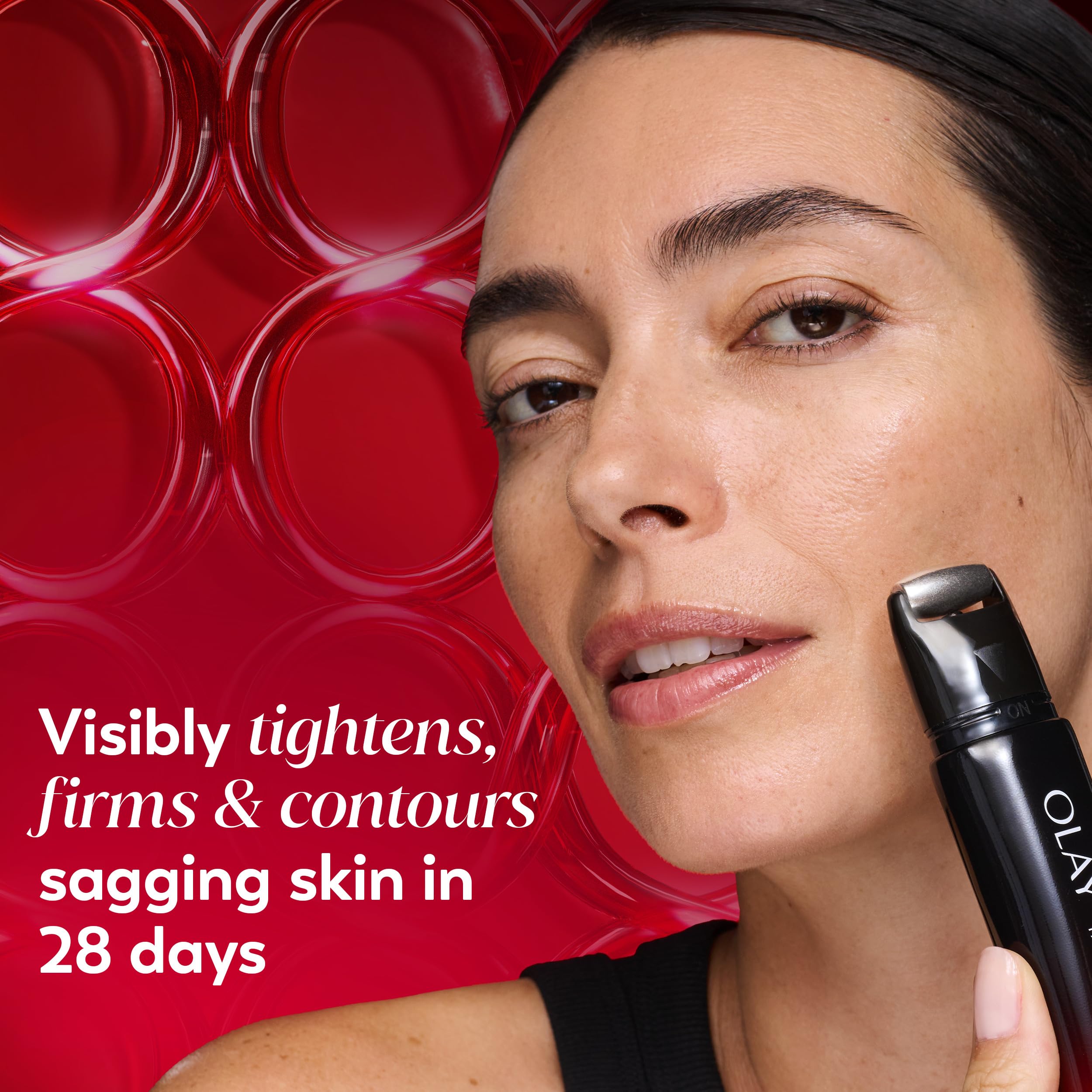 Olay Regenerist Neck and Face Roller, Neck Cream for Tightening and Firming, Anti-Aging Moisturizer for Women, Anti-Wrinkle Serum, Face Lift Cream, Cooling, Fragrance-Free, Hexa-Repair & NAD+, 1.7oz