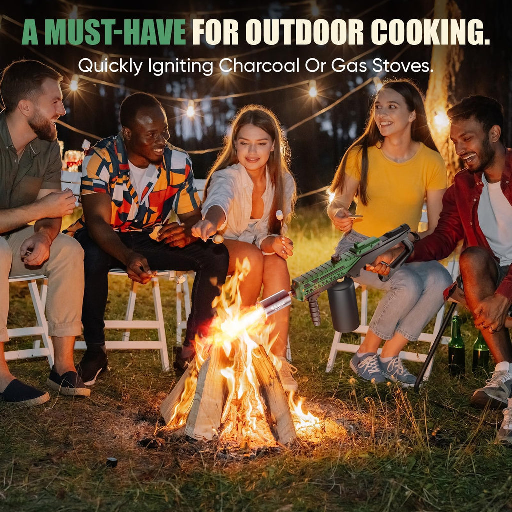 KOACKL Propane Torch Gun | Adjustable Flame Thrower Gun | Gas Welding Kits Cooking Torch for BBQ, Searing Steak, Welding, Campfire & Charcoal (Propane Tank Not Included)
