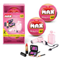 MAX Build More Premium Beauty Collection 2 Pack (Lip and Face Makeup Kit & Hair Dryer & Monday Shampoo) by ZURU – Novelty Unboxing Toy & Building Brick Collectible Minis with 329 Pieces