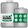 Freshware Titanium Cutting Board for Kitchen, Set of 2, Double Sided Cutting Boards, Pure Titanium/PP, Chopping Board with Juice Grooves, Dishwasher Safe, Medium 12.1" by 8.3" and Large 16.2" by 11"