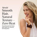 Kitsch Smoothing Air Dry Cream for Hair – Frizz Control Hair Care Product with Castor Oil & Coconut Oil – Weightless Styling Cream - Enhances Natural Texture Appearance | Ideal Gifts for Women – 5 oz