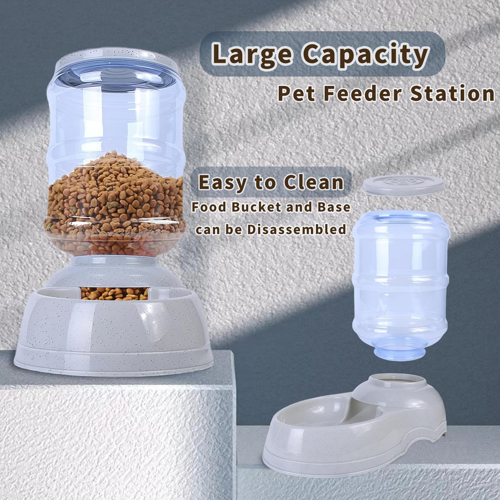 Automatic Dog Feeders,3 Gallon Capacity Gravity Food Dispenser for Large Dogs,Automatic Dog Feeder Large Breed, Pet Feeder Station Food Dispenser