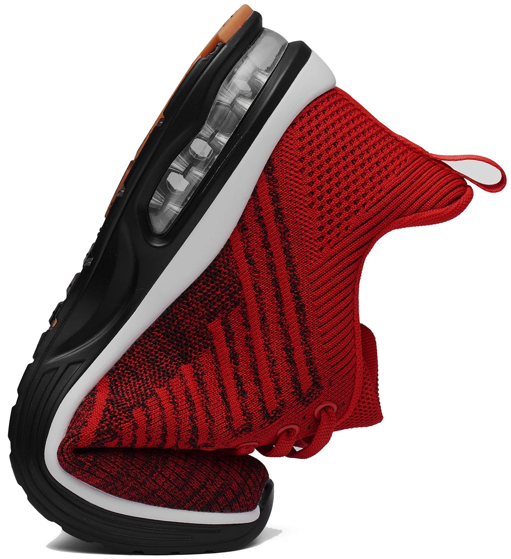 Mishansha Running Shoes for Men Sneakers Air Cushion Walking Shoes Comfortable Tennis Shoes Breathable Trail Running Shoes Cornell Red US 7.5