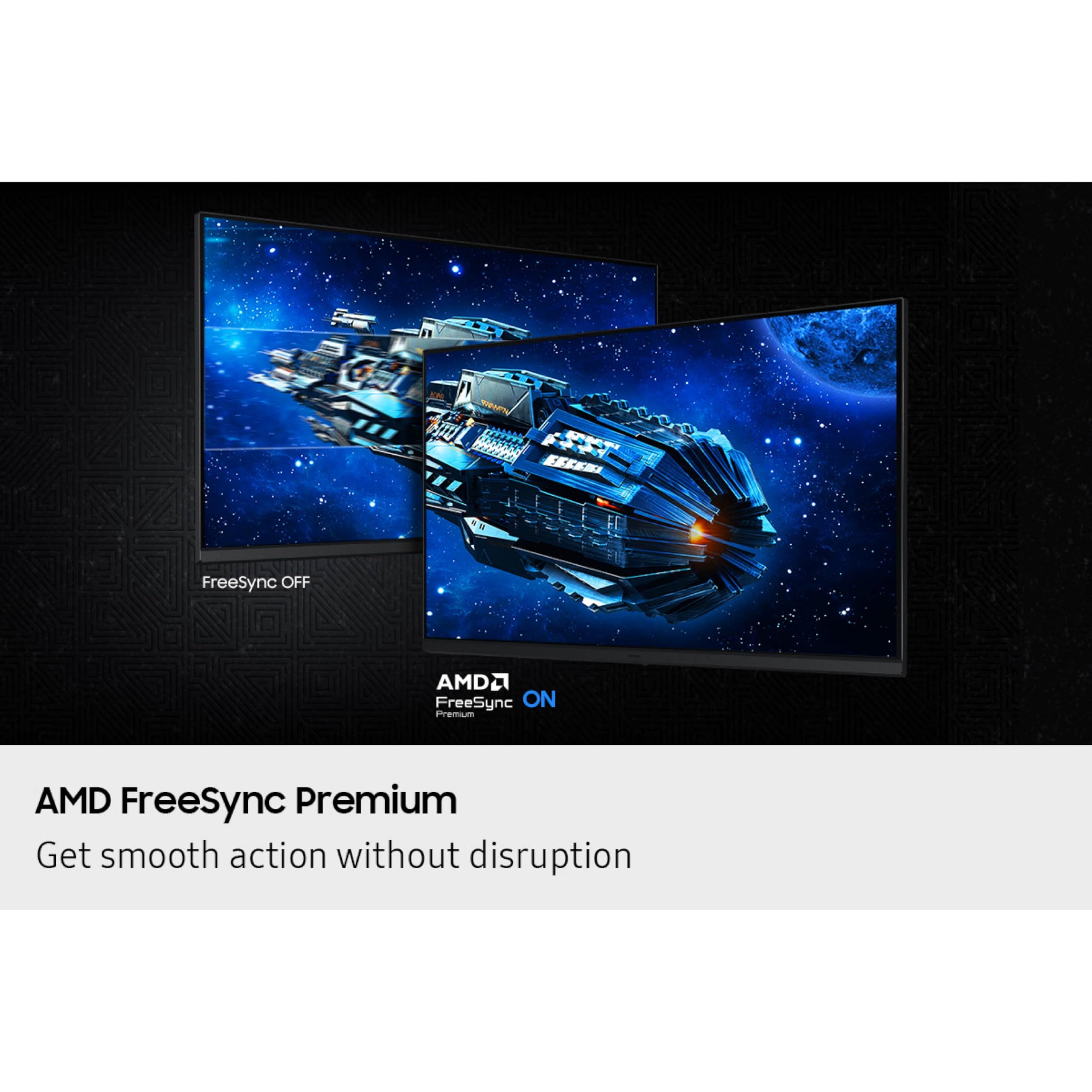 SAMSUNG 27” Odyssey G5 G53F QHD Resolution Gaming Monitor, HDR10, 200Hz Refresh Rate, IPS Panel, AMD FreeSync™ Premium, Black Equalizer, Auto Source Switch, LS27FG532ENXZA