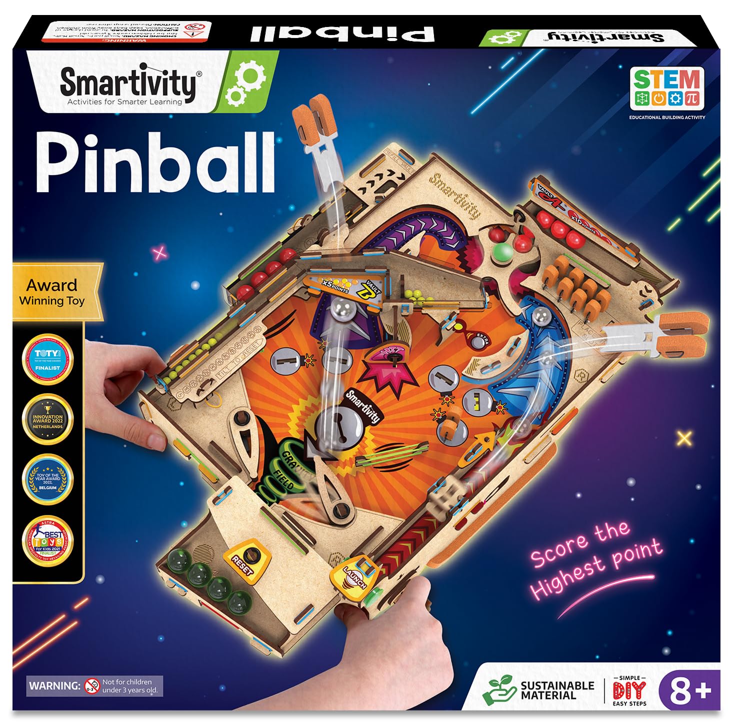 Smartivity DIY Pinball Machine for Kids 8-14 Years Old | Global Award Winning Arcade Game | Build Your Own Pinball I Birthday Gift for Smart Kids | STEM Toy for Boys & Girls