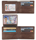 Wallet for Men-Genuine Leather RFID Blocking Bifold Stylish Wallet With 2 ID Window (Coffee-galaxy)