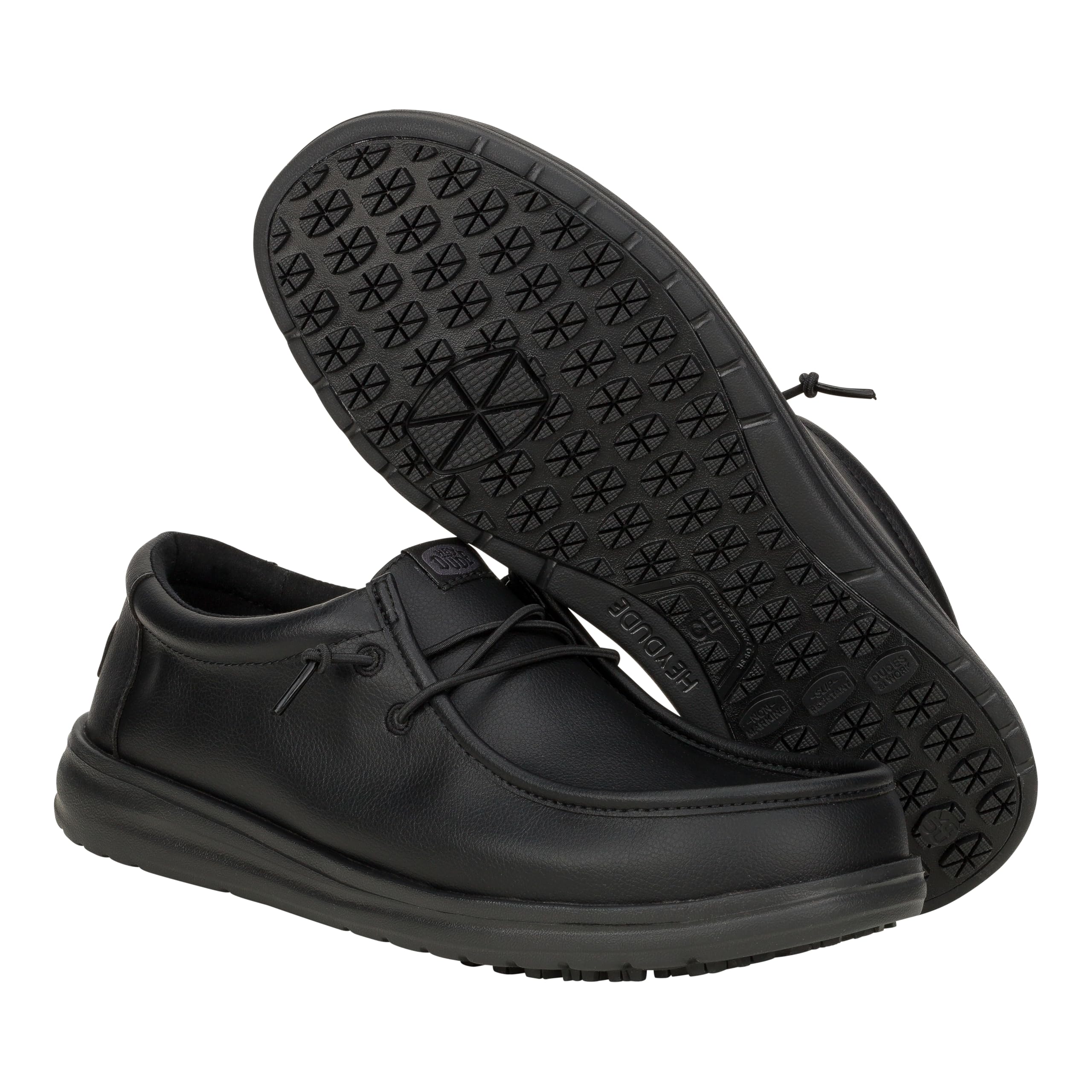 HEYDUDE Wally Work CE Classic Black Size 11, Men’s Shoes, Men's Slip-on Loafers, Comfortable & Light-Weight